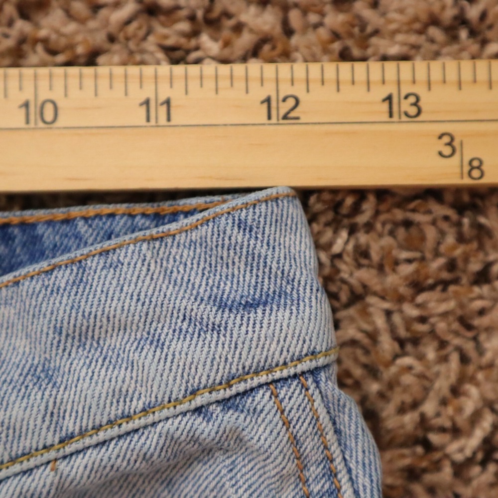 We The Free Brea Cutoff Distressed Denim Mini Skirt Size 24 Waist 12" Length 15" - Picture 14 of 16